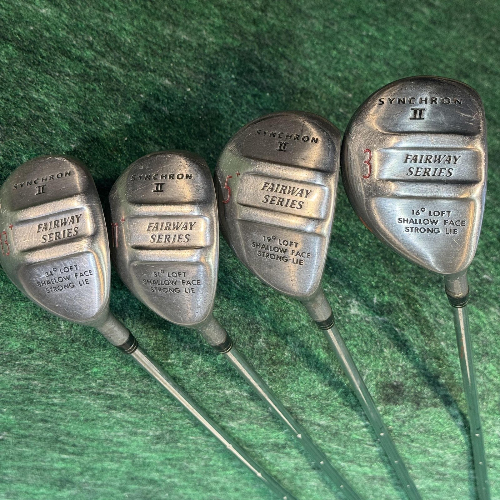 Synchron II Fairway Series 3 5+ 7+ 11+ Woods Mens RH Senior Silver Golf Clubs