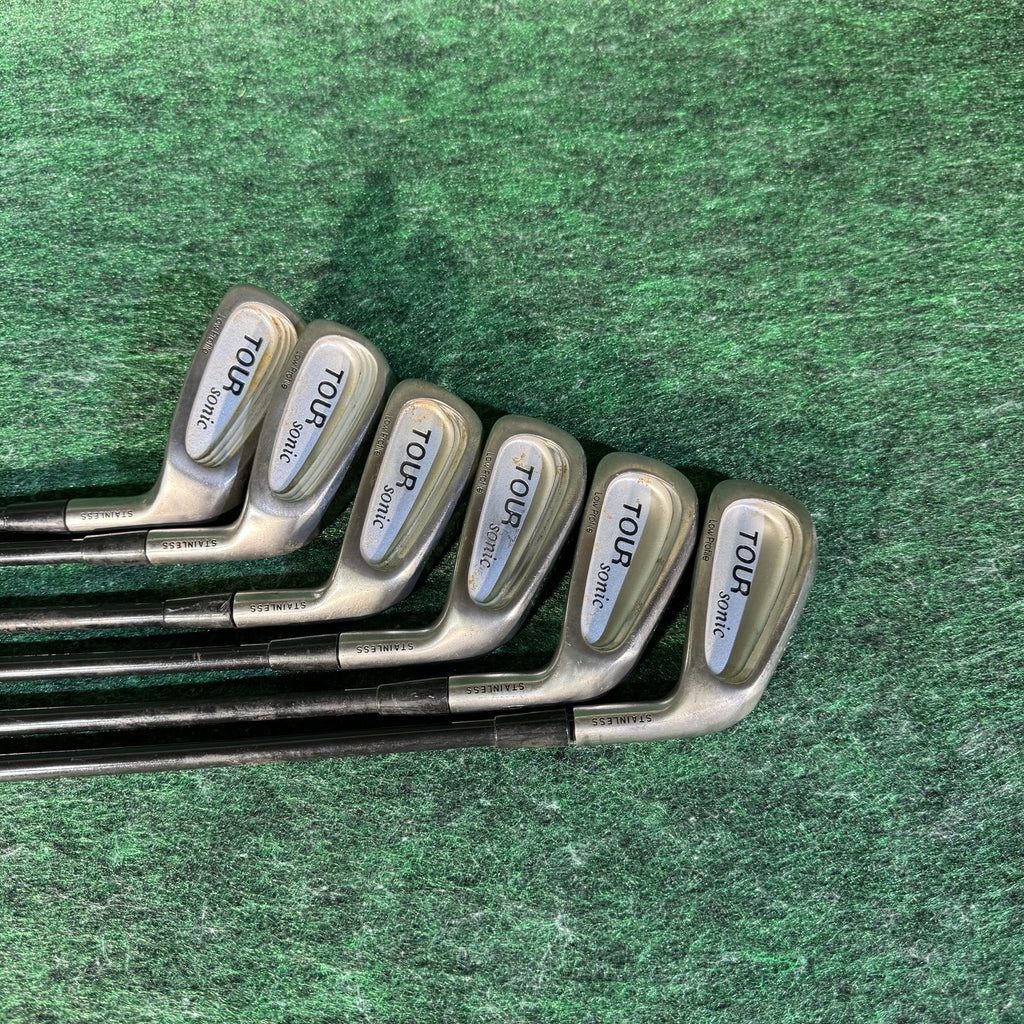 Tour Sonic Golf Iron Set 3,4,5,6,8,P Stainless Steel Graphite Shafts Medium Firm