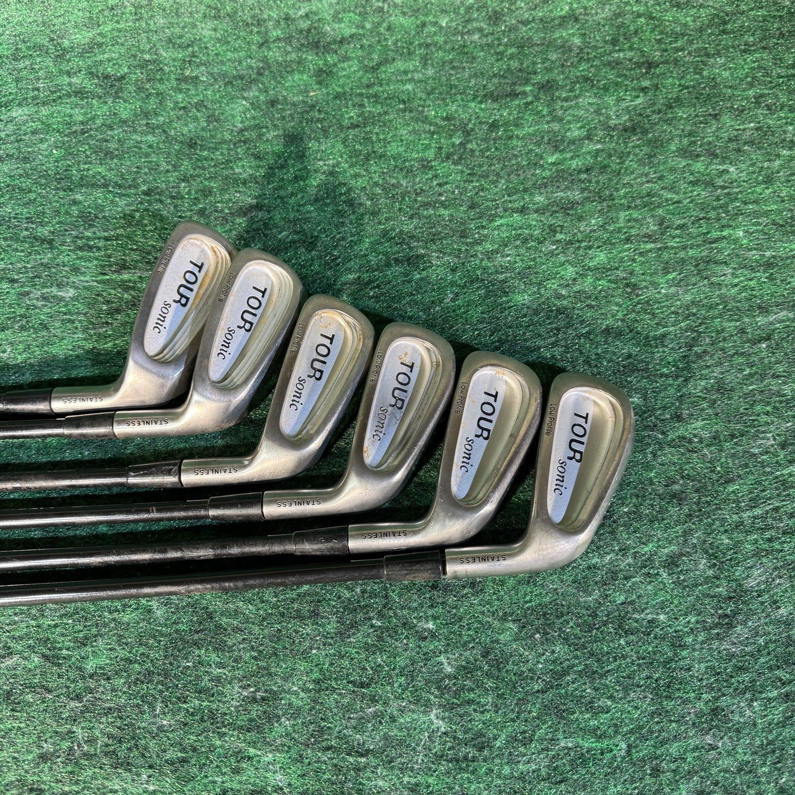 Tour Sonic Golf Iron Set 3,4,5,6,8,P Stainless Steel Graphite Shafts Medium Firm