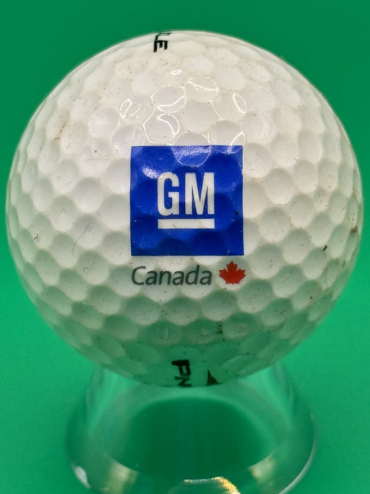 Vintage GM Canada Golf Ball Pinnacle 2 Gold Distance Logo Promo Collectible