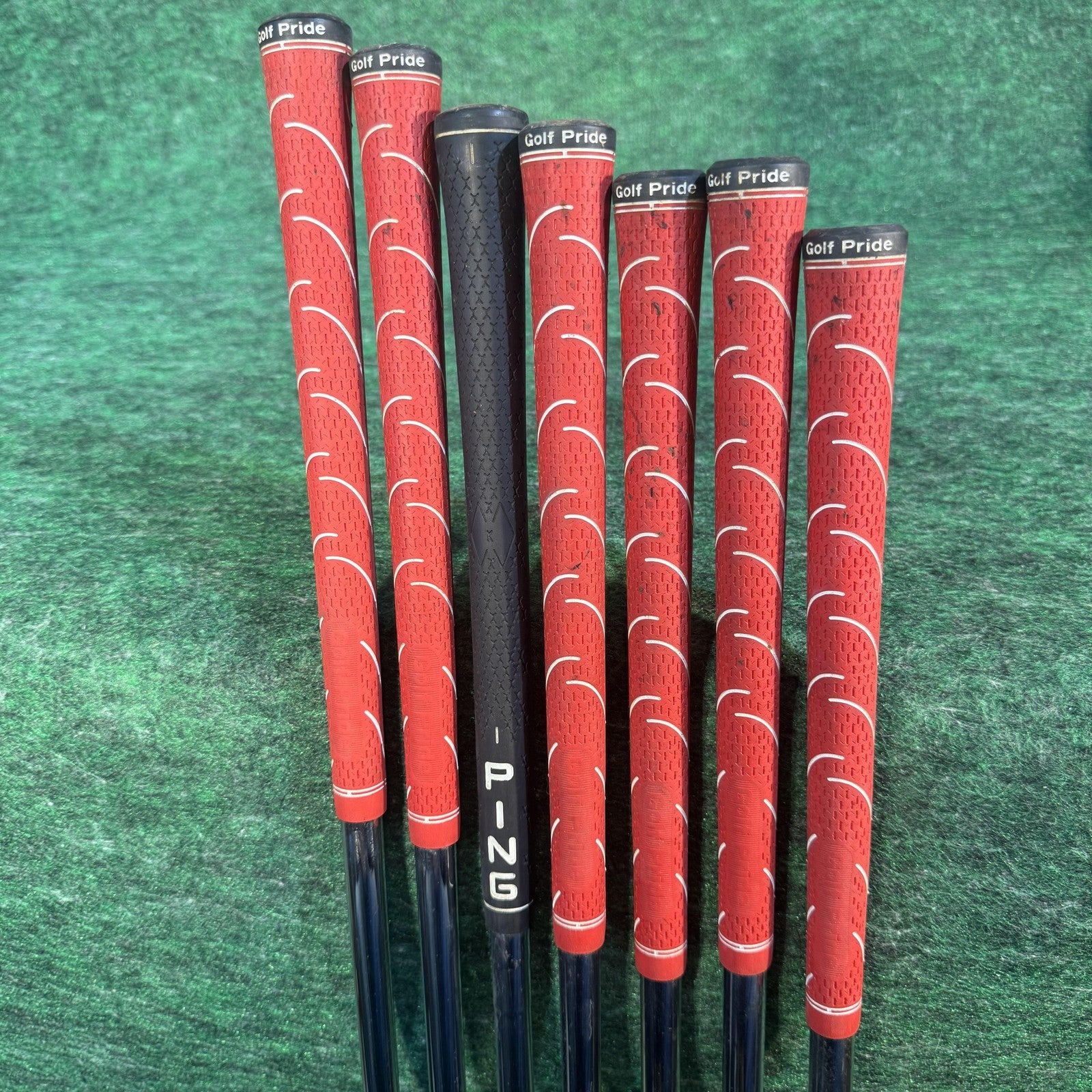 Vintage Ping Eye 2 Orange Dot Irons 3-9 Set Right Hand Steel Mens Golf Clubs