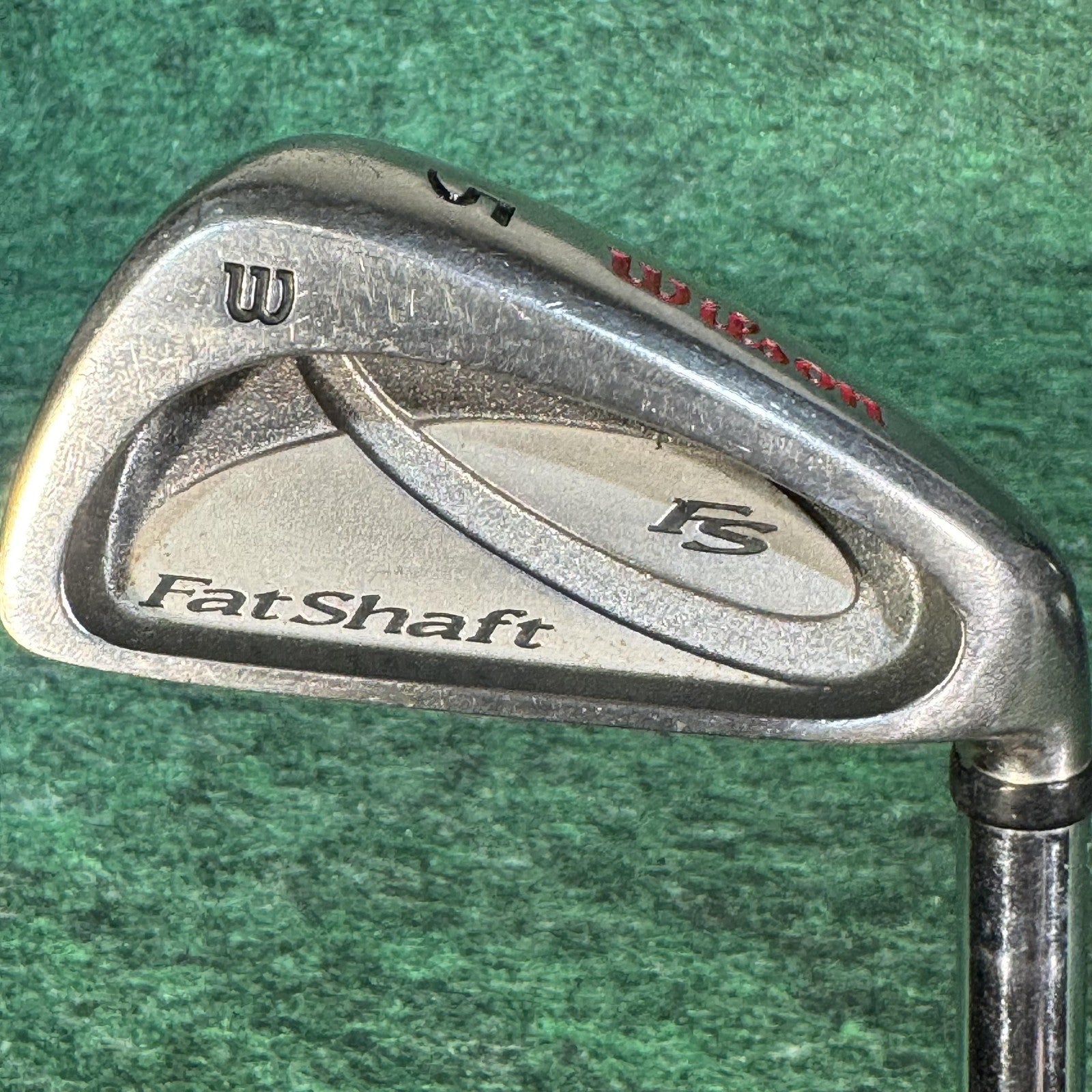 Vintage Wilson FatShaft 5 Iron Mens RH Steel Shaft Silver Cavity Back Golf Club