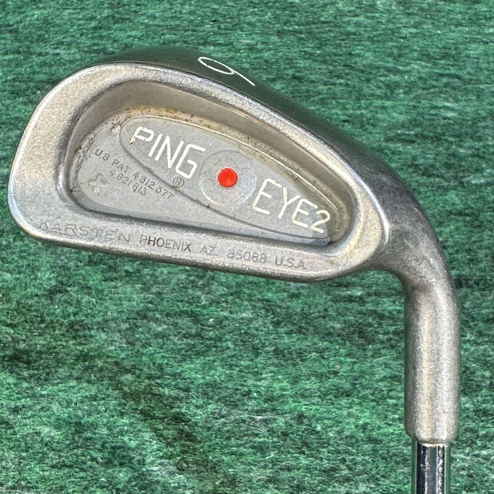Vintage Ping Eye 2 Red Dot 6 Iron Right Hand Karsten Steel USA Golf Pride Club