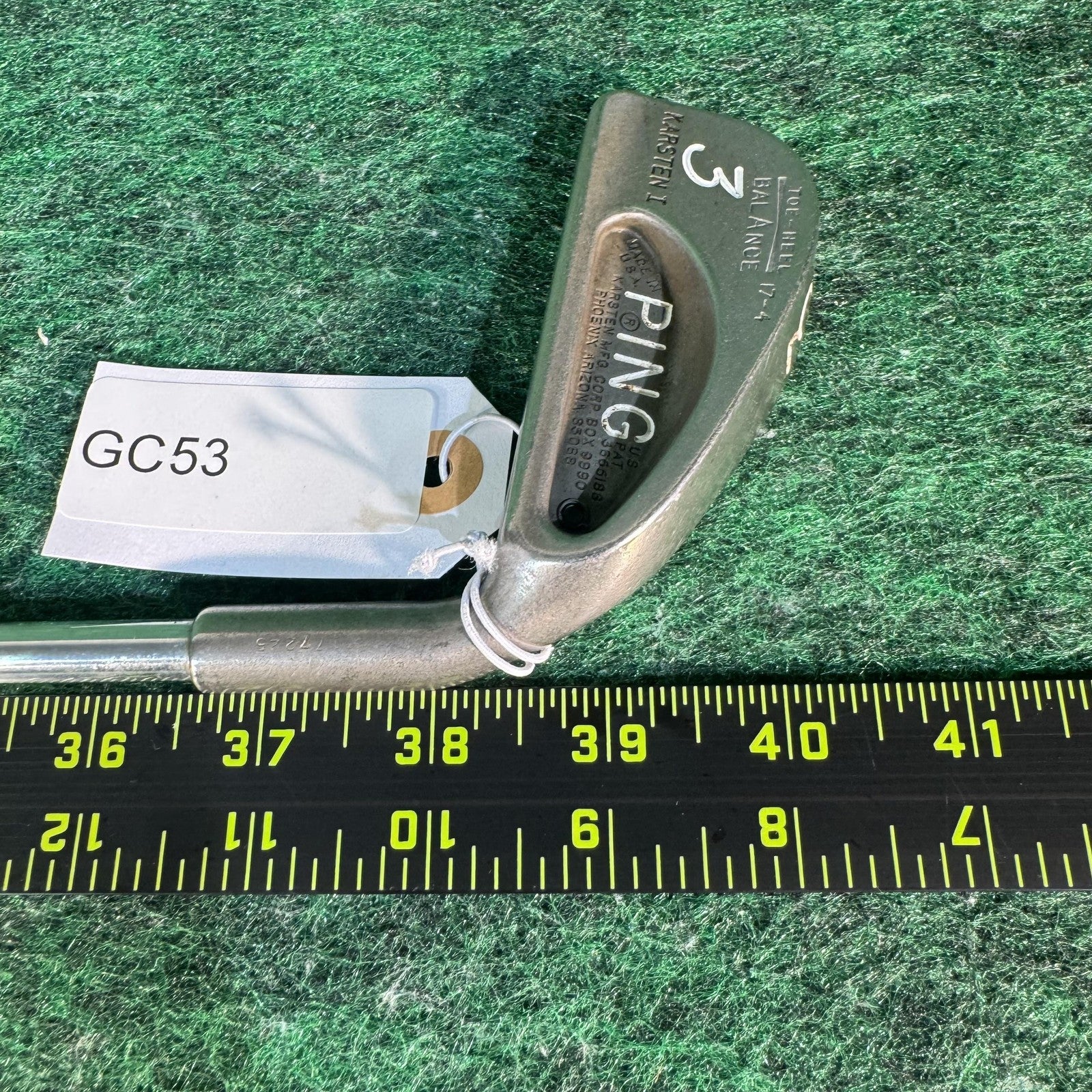 Vintage Ping Karsten I 3 Iron Golf Club USA Mens Right Hand Steel Shaft 39 Inch
