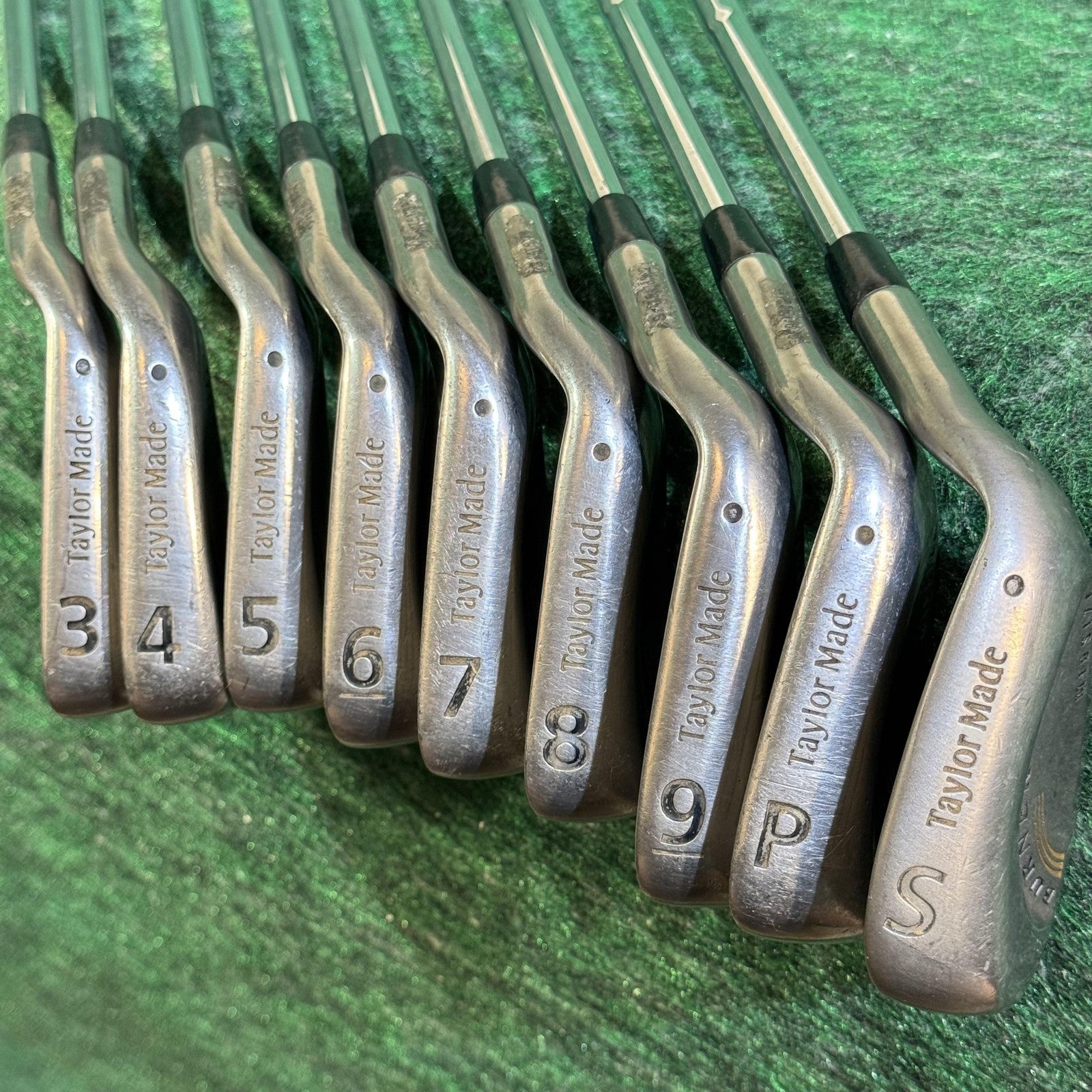 Vintage TaylorMade Burner Midsize Iron Set 3-S Dynamic Gold Stiff Steel Golf