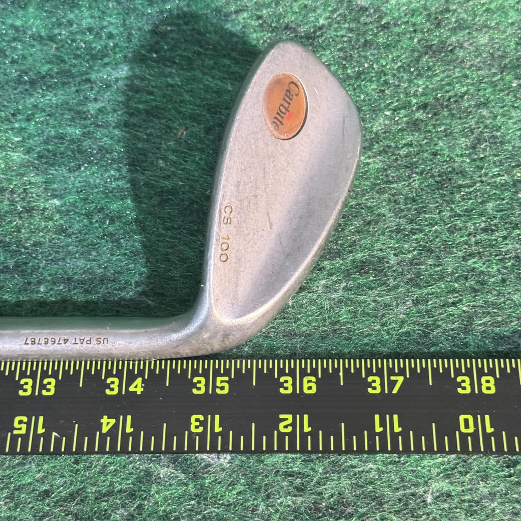 Vintage Carbite Check Mate L CS 100 Lob Wedge Mens RH Steel Silver Golf Club