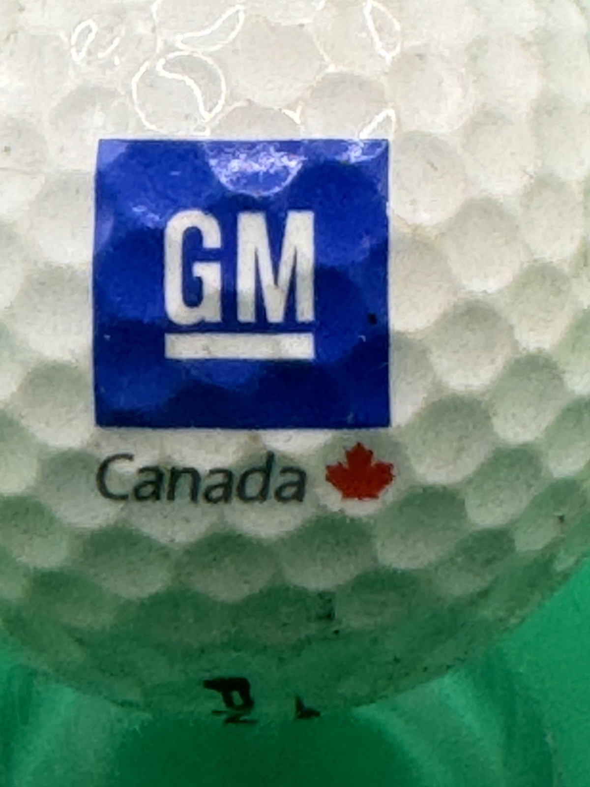 Vintage GM Canada Golf Ball Pinnacle 2 Gold Distance Logo Promo Collectible