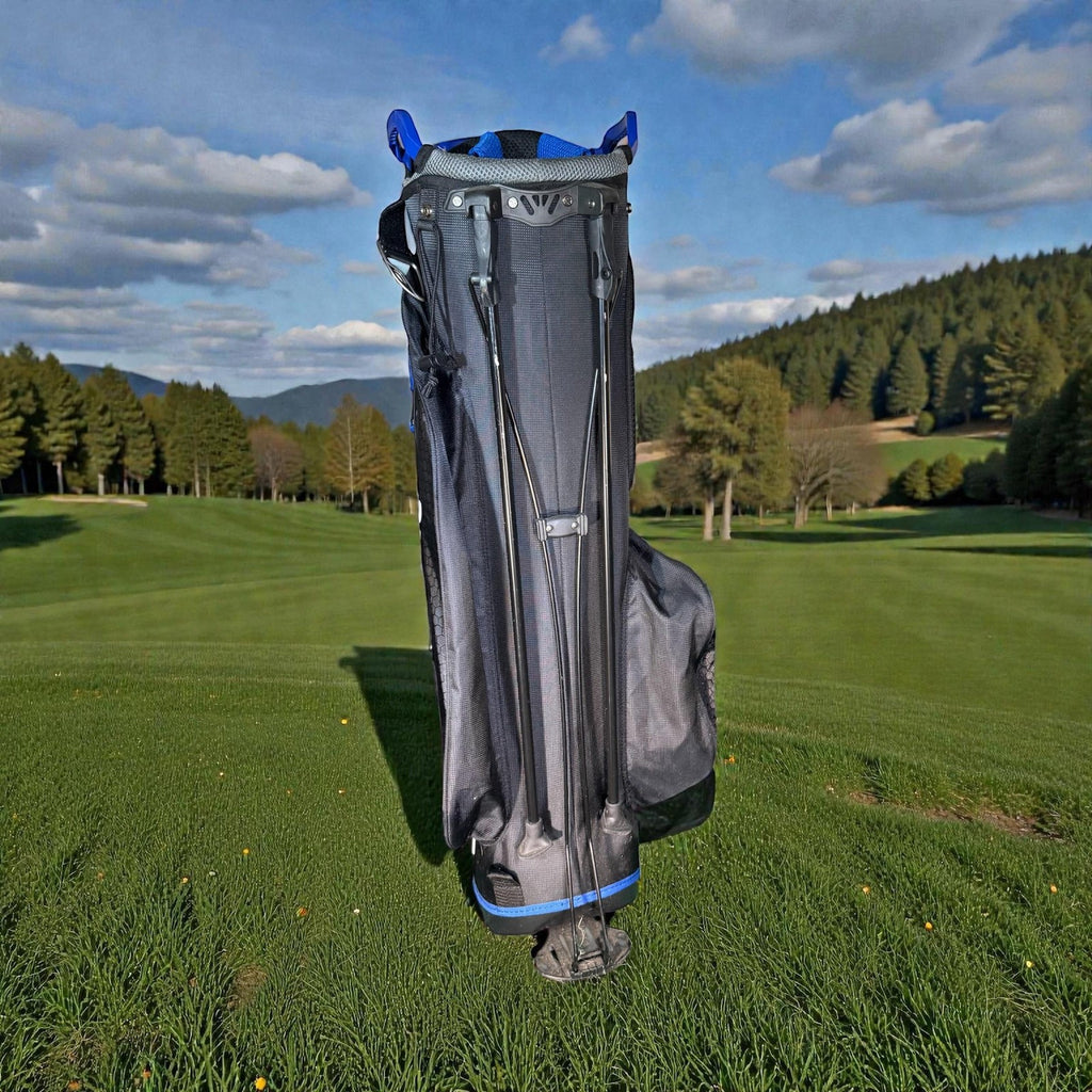 TaylorMade Golf Stand Bag Black Blue 6-Way Divider Dual Strap Mens Large Carry