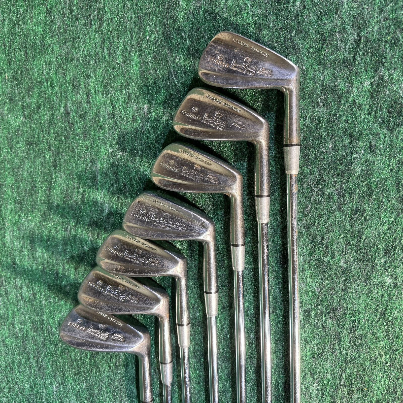 Vintage Kenneth Smith Forged Iron Set 4 5 6 8 9 19 60 Stainless Steel