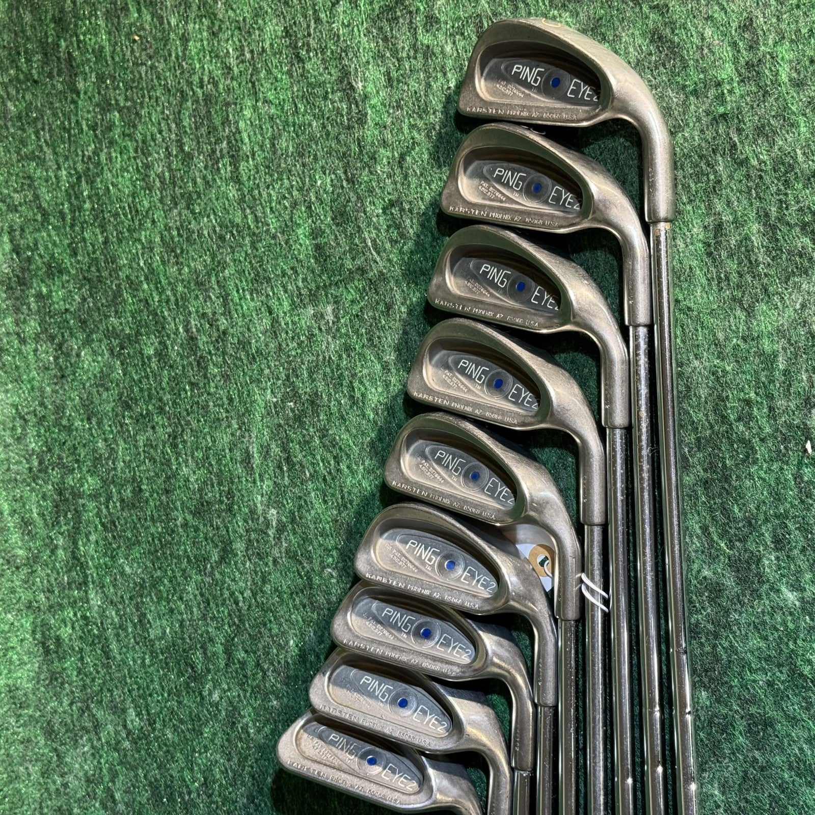 Vintage Ping Eye 2 Blue Dot Iron Set 2-9 S Mens Right Hand Steel USA Golf Clubs