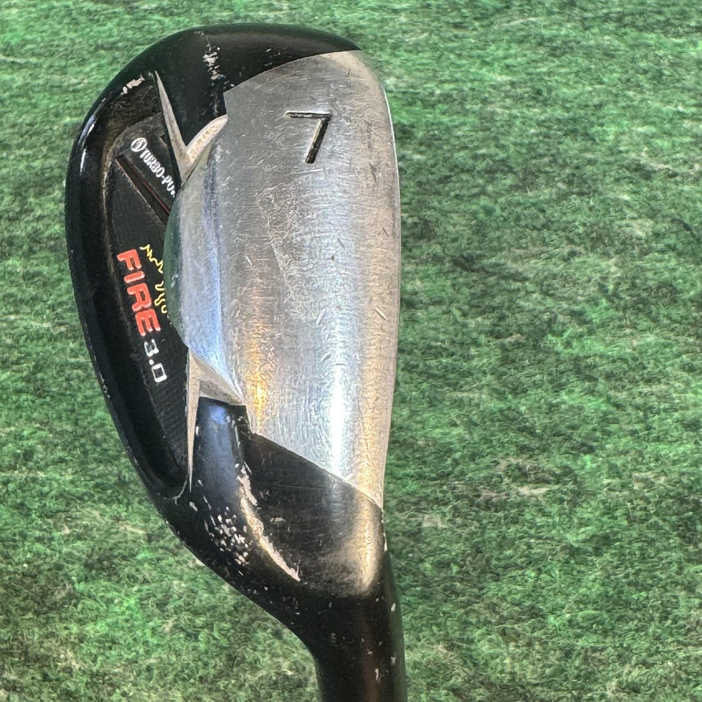 Turbo Power Fire 3.0 7 Iron Mens RH Harrison Star Plus Graphite Black Golf Club