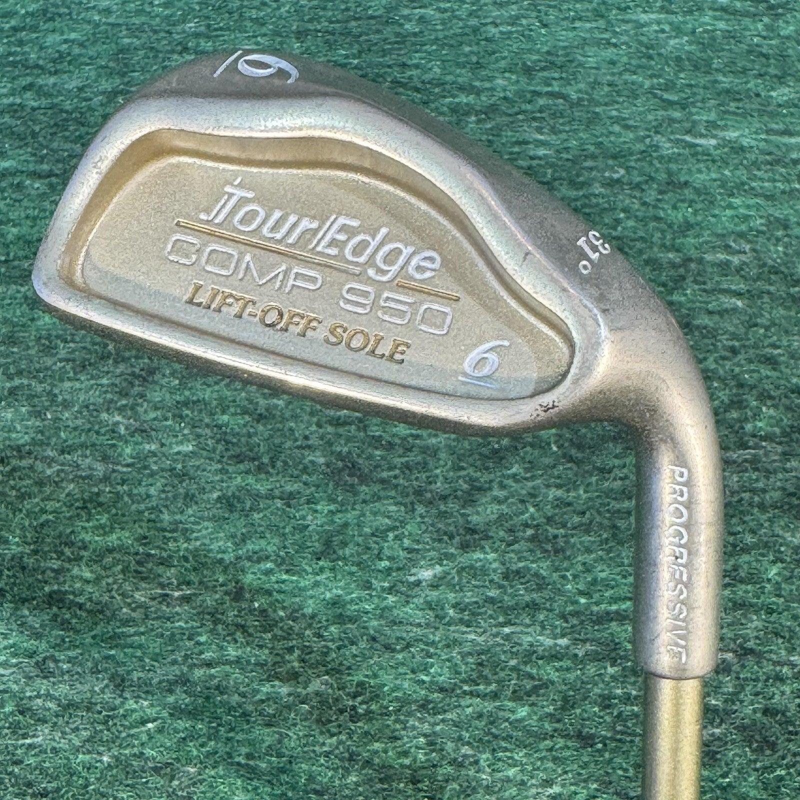 Tour Edge COMP 950 6 Iron 31° Mens RH Ultra Lite Graphite Gold Lift-Off Sole