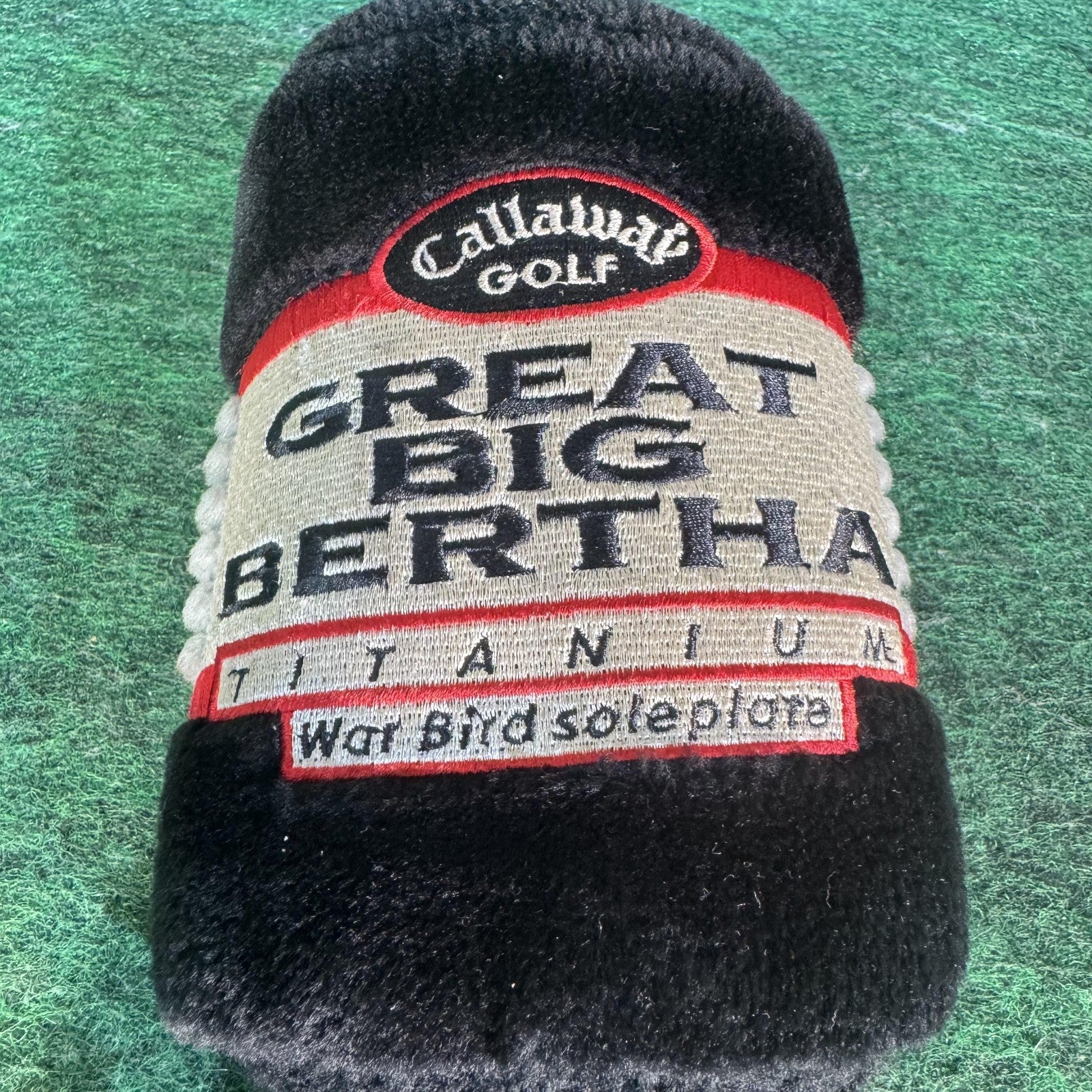 Vintage Callaway Great Big Bertha Titanium 3 Wood Headcover Black Golf Cover