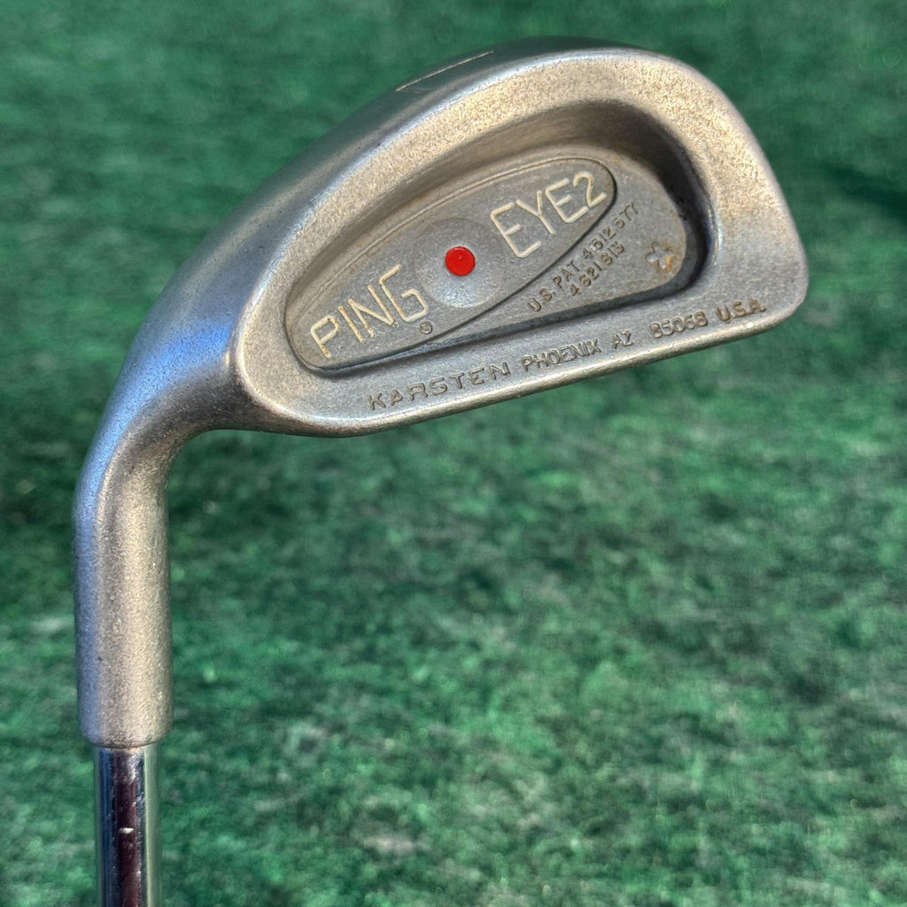 Vintage Ping Eye 2 Red Dot Iron Set 3-PW Mens LH KT-Shaft Steel USA 1° Flat Lie