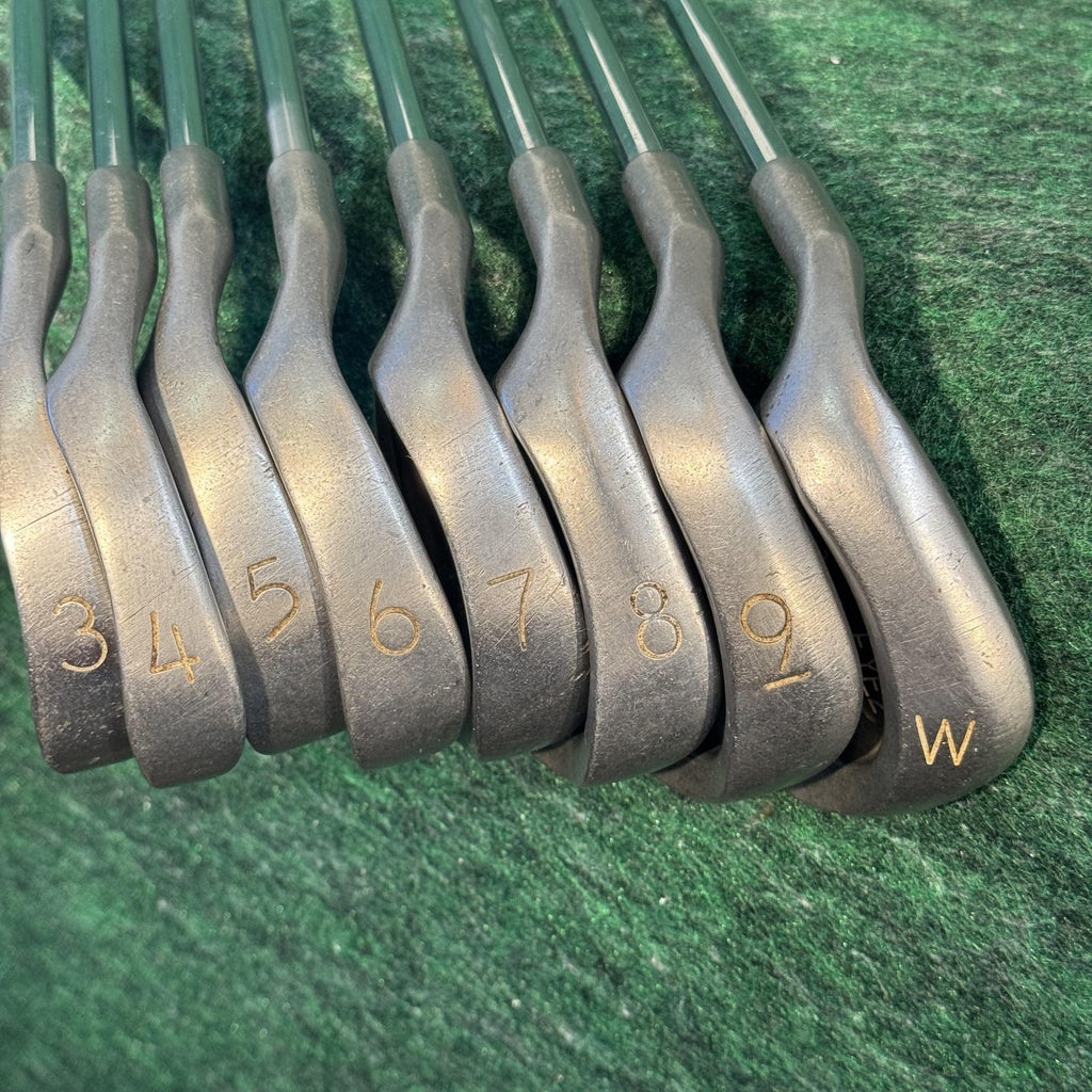Vintage Ping Eye 2 Red Dot Iron Set 3-PW Mens LH KT-Shaft Steel USA 1° Flat Lie